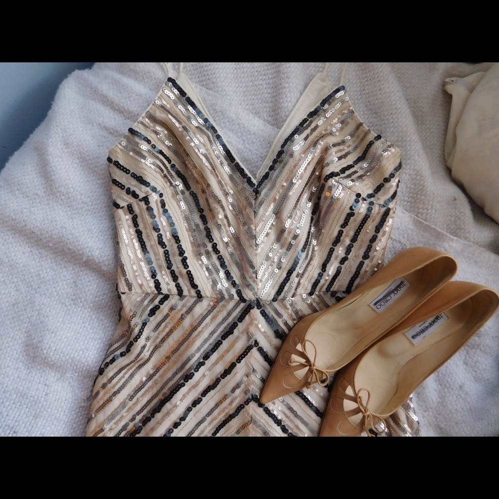Saylor Sequin Striped Mini NWT